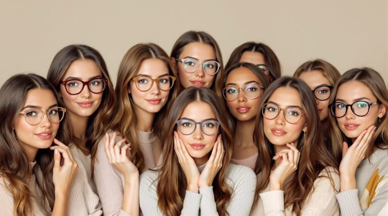 femme : lunette pour visage rond