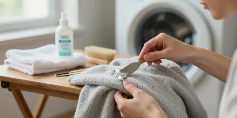 comment enlever de la colle sur un pull en laine