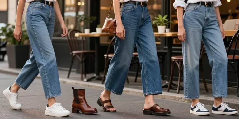 quelles chaussures porter avec un jean large