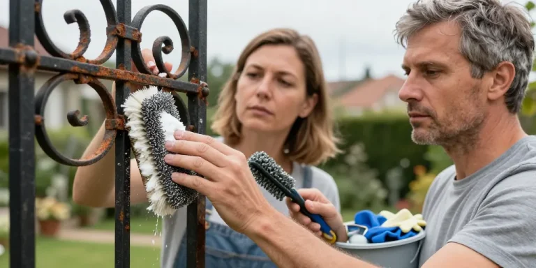 nettoyer fer forgé rouille