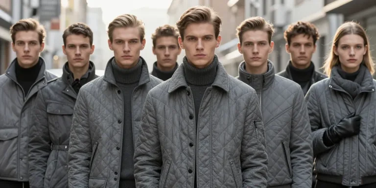 veste grise matelassée