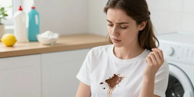 taches de chocolat sur vêtements